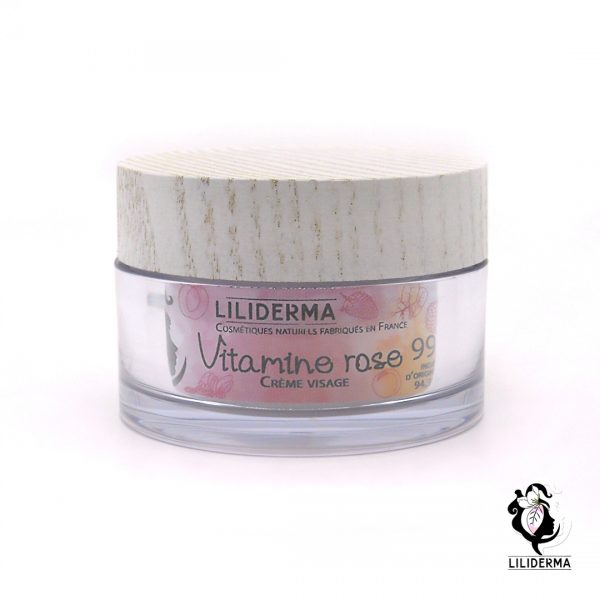 Crème visage apaisante Vitamine Rose - Cosmétiques naturels sans perturbateurs endocriniens LILIDERMA