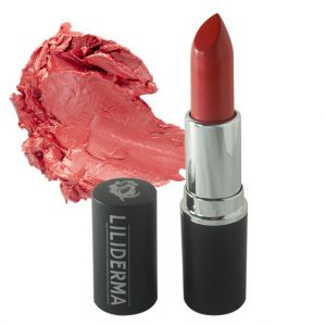 Rouge à lèvres tenue longue durée rouge satiné sans paraben à base de cires naturelles non testé sur les animaux fabriqué en France - LILIDERMA