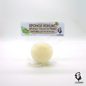 Eponge konjac naturelle pour le visage - Cosmétiques naturels fabriqués en France