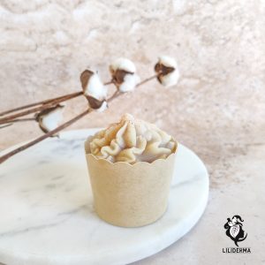Savon Cupcake en saponification à froid Parfum Caramel - Cosmétiques et bien-être naturels sans perturbateurs endocriniens fabriqués en France